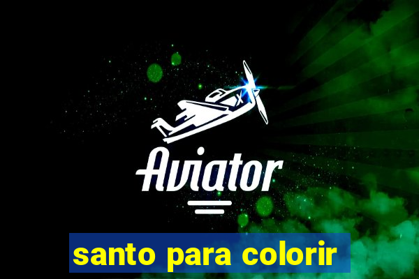 santo para colorir