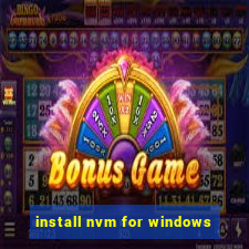 install nvm for windows