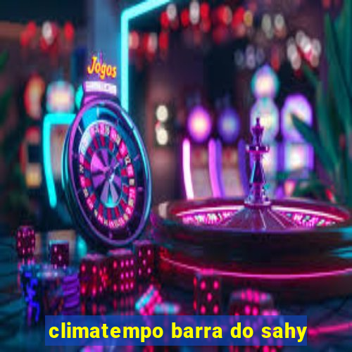 climatempo barra do sahy