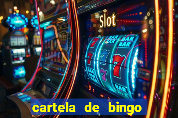 cartela de bingo da sorte