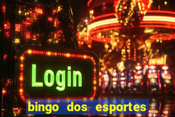 bingo dos esportes para imprimir