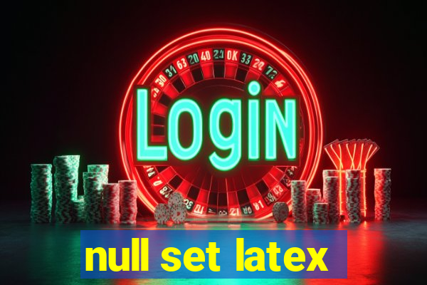 null set latex