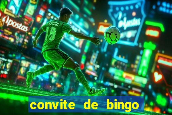 convite de bingo para editar