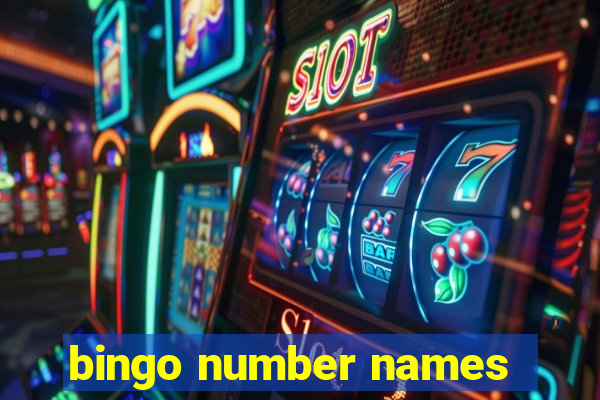 bingo number names