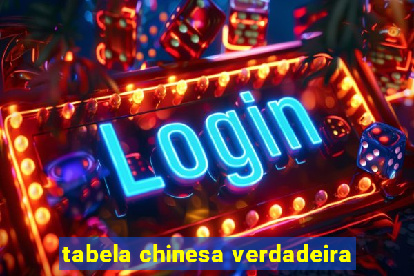 tabela chinesa verdadeira