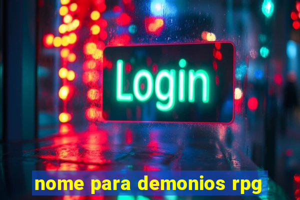 nome para demonios rpg