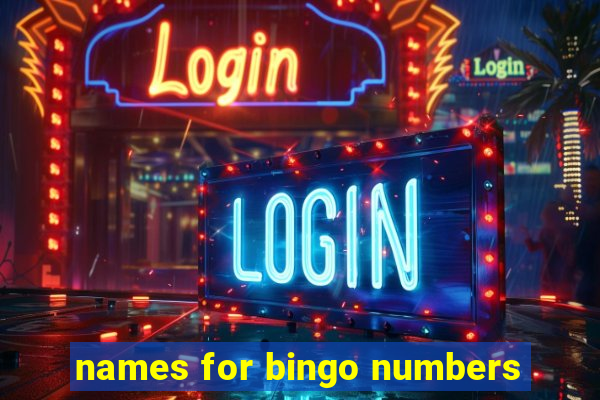 names for bingo numbers