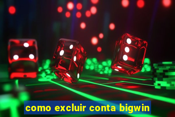 como excluir conta bigwin