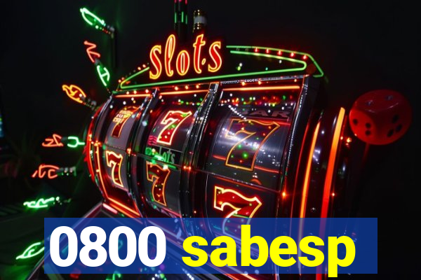 0800 sabesp