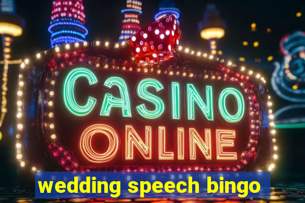 wedding speech bingo