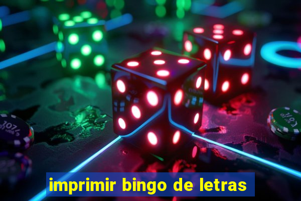 imprimir bingo de letras