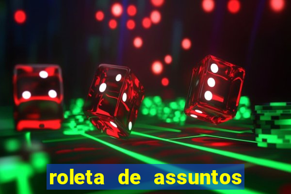 roleta de assuntos para conversar