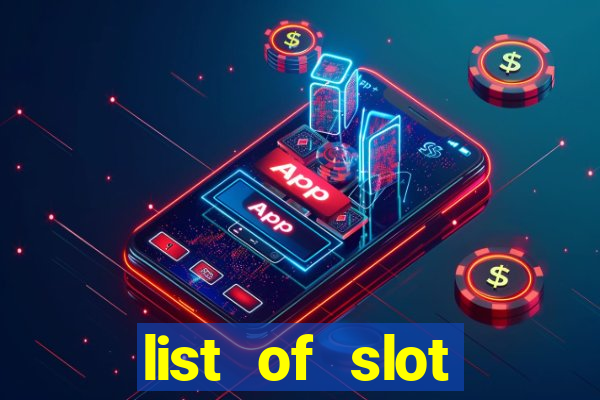 list of slot machines at jake's 58