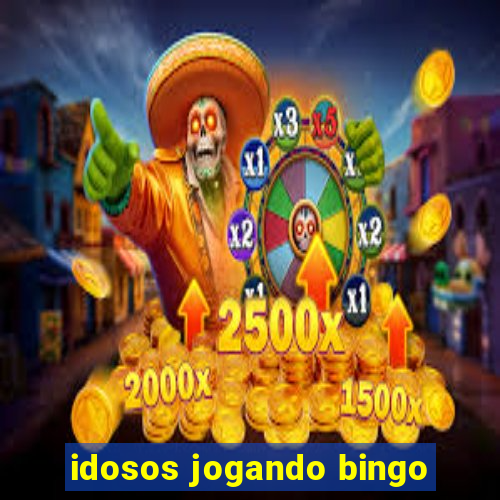 idosos jogando bingo