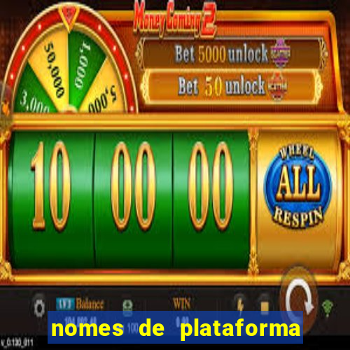 nomes de plataforma de jogos do tigre